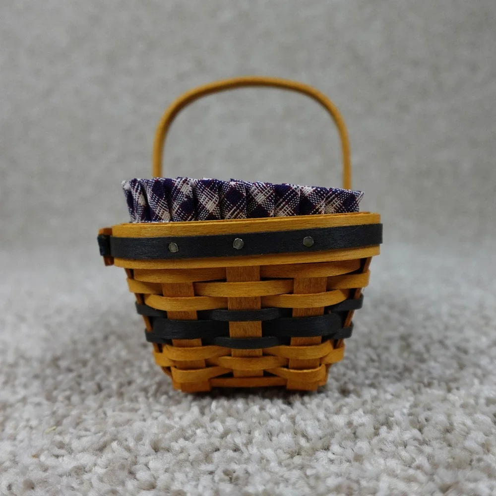 Longaberger 2003 JW Collection Miniature Original Easter Basket Set with COA